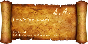 Lovász Anett névjegykártya