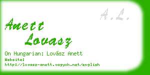 anett lovasz business card