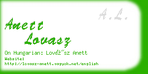 anett lovasz business card